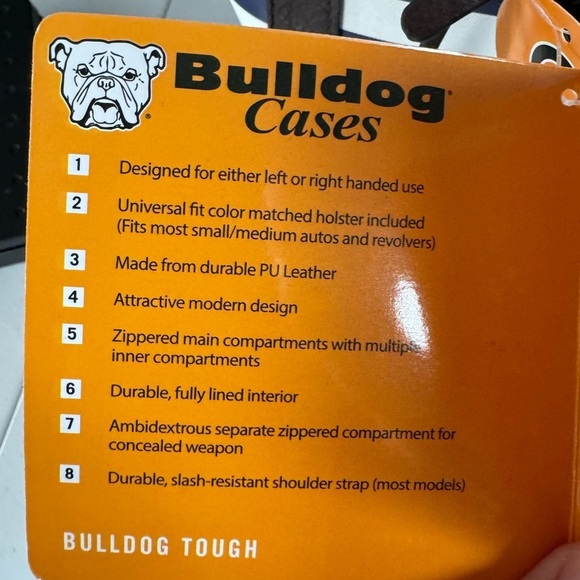 Carry and Conceal Bag Purse Navy Blue and White with Black trim BULLDOG Cases - Picture 5 of 12